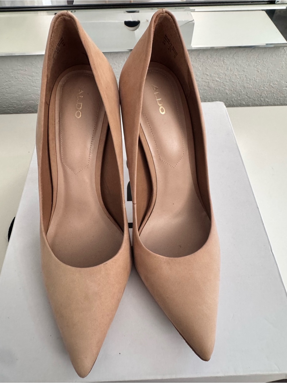 ALDO Blush Nude Pointed-Toe Suede Pumps